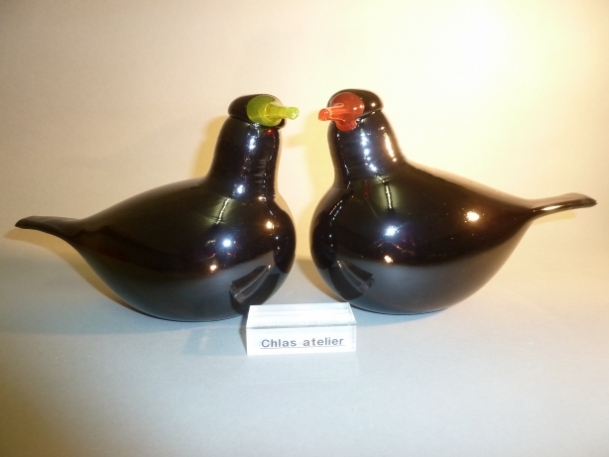 Blackbird male & female - Mustarastas | Chlas Atelier