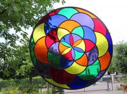 Glas in lood / tiffany Mandala rond | Chlas Atelier