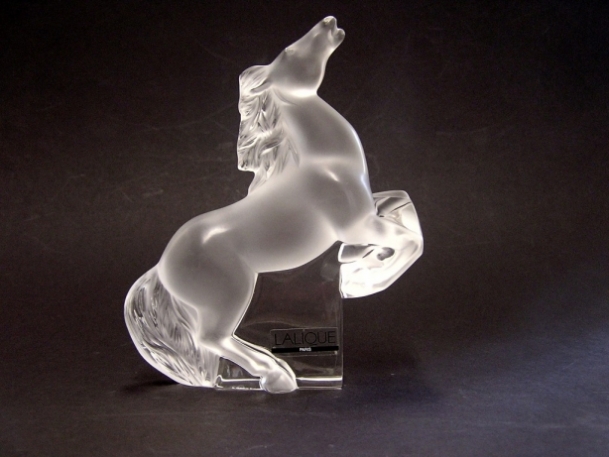Kozakken paard steigerend groot Lalique | Chlas Atelier