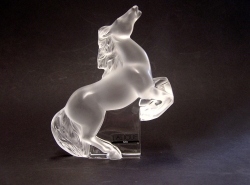 Kozakken paard steigerend groot Lalique | Chlas Atelier